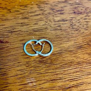 Small gold loop earrings